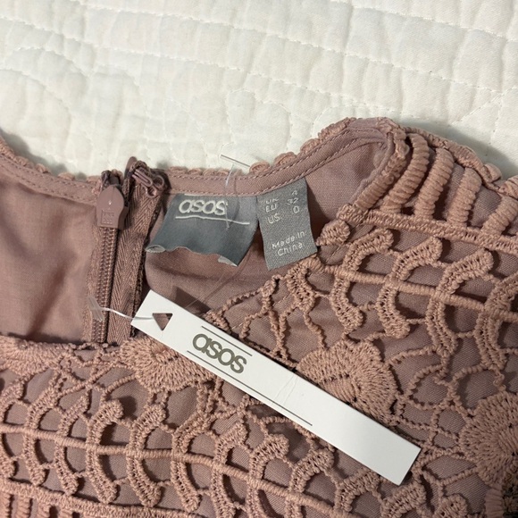 ASOS Lace Midi Dress in Blush - Picture 2 of 3